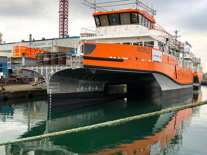 elektrisch aangedreven schip