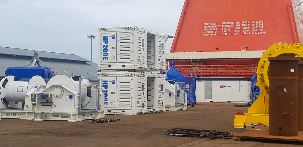 Offshore jacket stability electric powerpacks