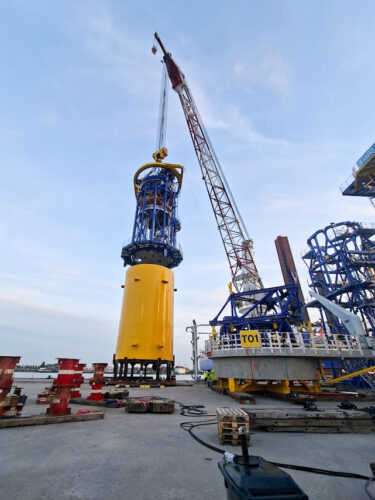 secondary steel installation for Thor Offshore Wind Farm RWE