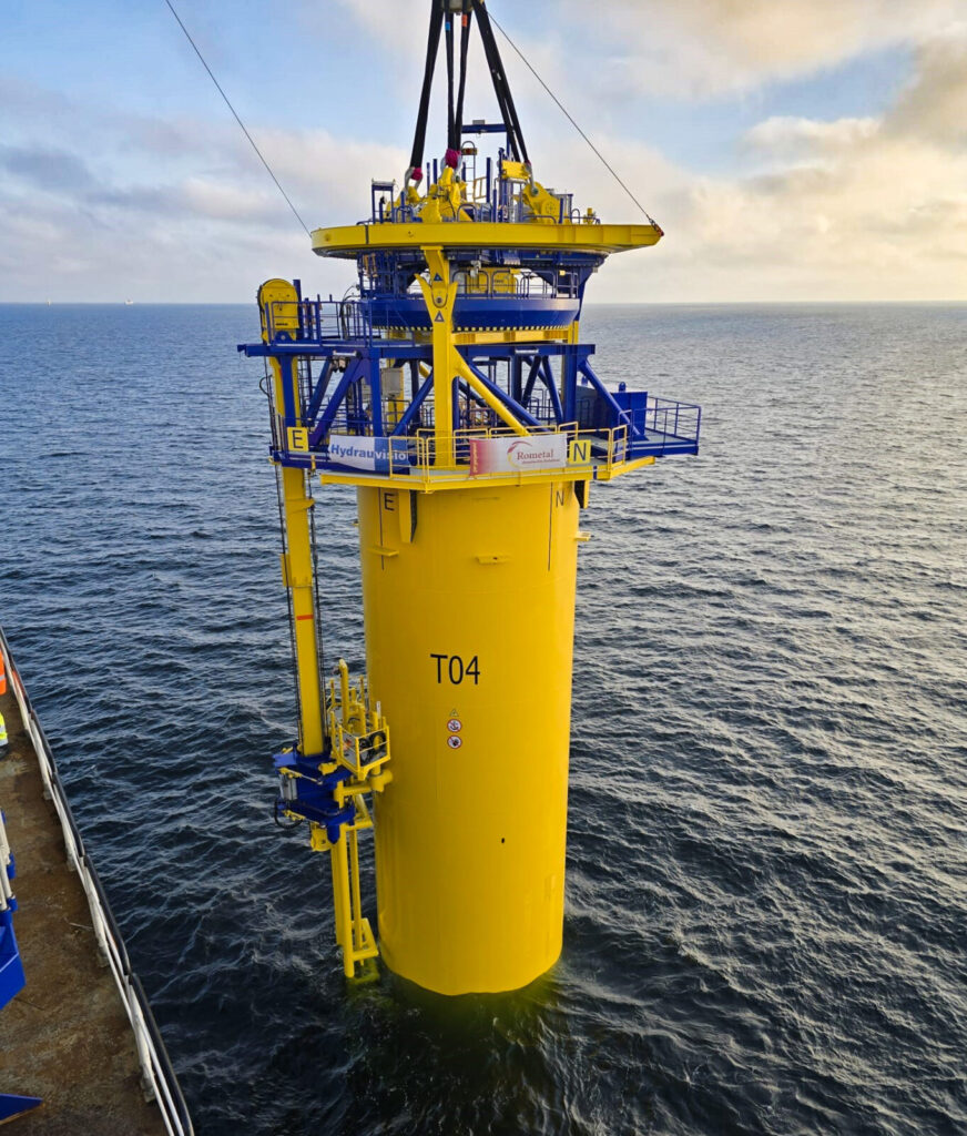 Secondary steel installation Thor wind farm