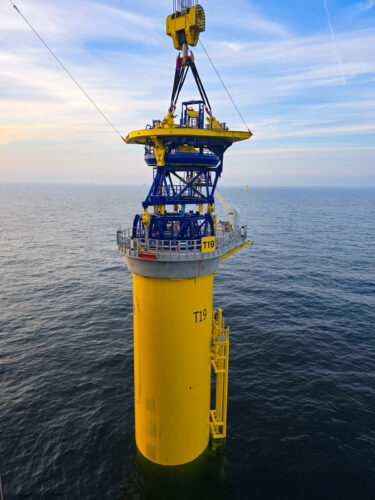 secondary steel installation for Thor Offshore Wind Farm RWE