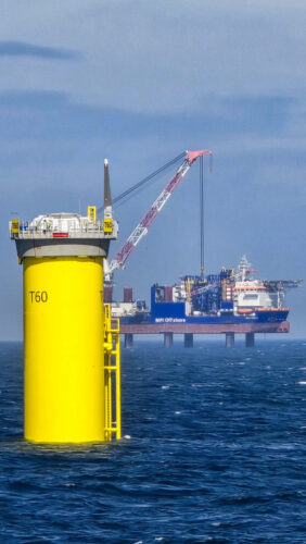 secondary steel installation for Thor Offshore Wind Farm RWE