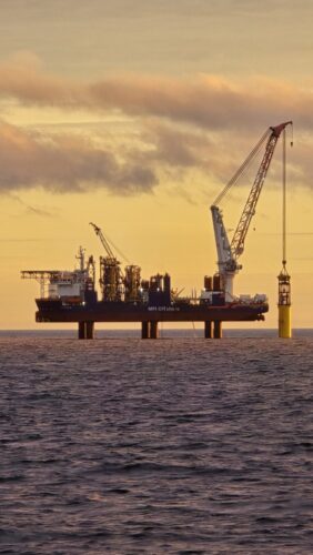 secondary steel installation for Thor Offshore Wind Farm RWE