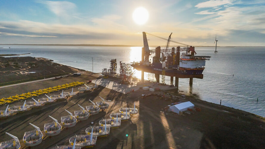 secondary steel installation for Thor Offshore Wind Farm RWE